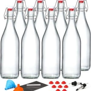 Brew Perfection: 8 Pack Swing Top Glass Bottles for Your Fermentation Needs!