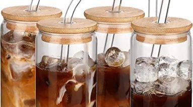 Sip in Style: DWTS DANWEITESI Glass Cups Review – Perfect for Your Coffee Bar!