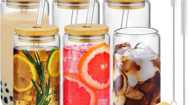 Sip in Style: Review of 20 Oz Glass Drinking Cups with Bamboo Lids