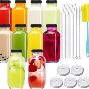 Sip Sustainably: Review of CUCUMI's 10-Pack Glass Juice Bottles!