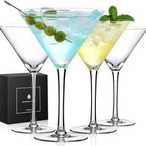 Elevate Your Cocktail Hour: Review of Hand Blown Crystal Martini Glasses Set