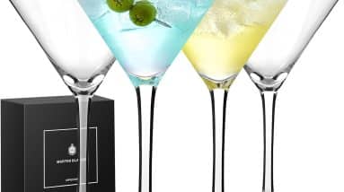Elevate Your Cocktail Hour: Review of Hand Blown Crystal Martini Glasses Set