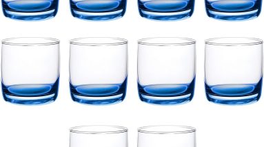 Elevate Your Spirits: Review of DISCOUNT PROMOS Blue Bottom Whiskey Glasses Set