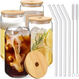 Savor Style: Review of the Bamboo Lid Drinking Glasses Set | Perfect for Every Sip!