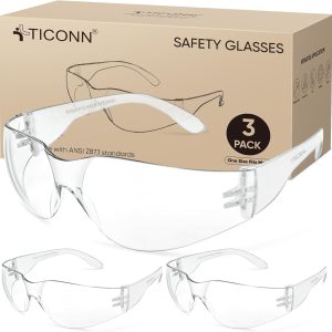 Stay Safe in Style: TICONN Clear Safety Glasses Review
