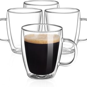 Elevate Your Coffee Experience: Review of YUNCANG Double Wall Glass Coffee Mugs