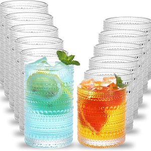 Elevate Your Drink: Review of Moretoes Embossed Hobnail Glasses Set