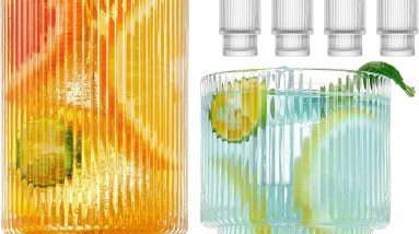 Elevate Your Drinkware: Review of Vintage Ribbed Glass Tumbler Set