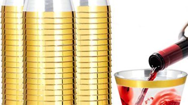 Elevate Your Event: 200 Pack Gold Rimmed Plastic Cups Review