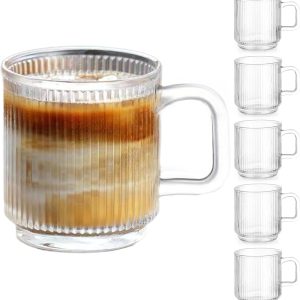 Elevate Your Sip: Review of 6 Pack Premium Glass Coffee Mugs