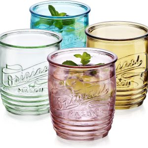 Elevate Your Sip: Review of Glaver's Set of 4 Original Mason Collins Glasses