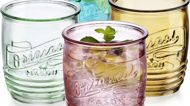 Elevate Your Sip: Review of Glaver's Set of 4 Original Mason Collins Glasses