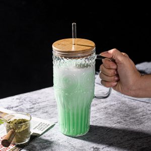 Elevate Your Sips: A Review of the Bandesun Vintage Glass Cup with Bamboo Lids