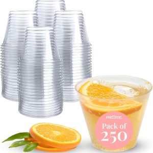 Party Perfect: Prestee 250-Pack Clear Plastic Wine Glasses Review