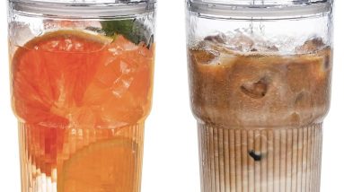 Quench Your Thirst in Style: Review of 20oz Ribbed Glass Tumblers with Lids and Straws