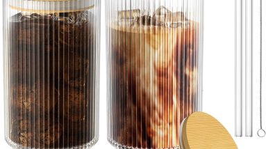 Savor Every Sip: Review of the Stylish Glass Cups with Lid and Straw Set