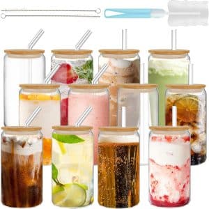 Sip in Style: 12-Piece Bamboo-Lid Drinking Glass Set Review