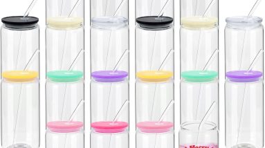 Sip in Style: 20 Pack Clear Drinking Glasses with Lids & Straws for Every Occasion