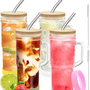 Sip in Style: 4-Pack Glass Tumbler Cups for Every Beverage