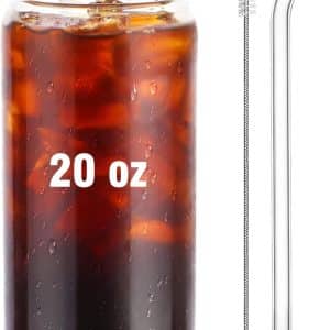 Sip in Style: A Review of 20 Oz Glass Cups with Lids and Straws