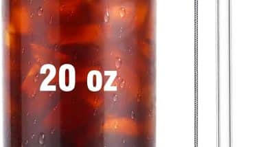 Sip in Style: A Review of 20 Oz Glass Cups with Lids and Straws