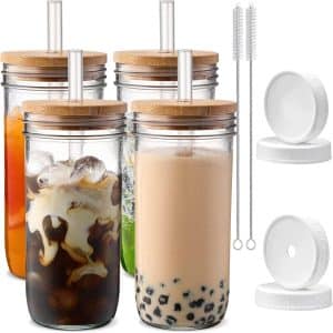 Sip in Style: A Review of DWTS DANWEITESI Glass Cups with Lids and Straws