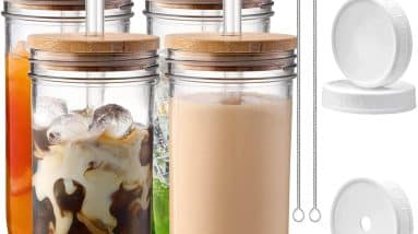 Sip in Style: A Review of DWTS DANWEITESI Glass Cups with Lids and Straws