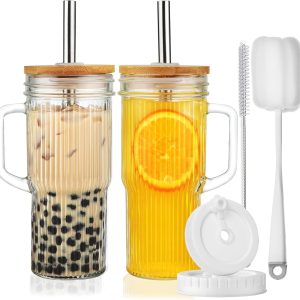 Sip in Style: ALINK 24oz Ribbed Glass Cups Review