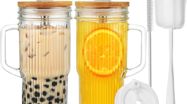 Sip in Style: ALINK 24oz Ribbed Glass Cups Review