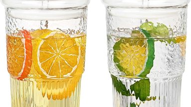 Sip in Style: GOSCHE Vintage Ripple Glass Cups with Lids & Straws Review