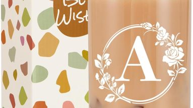 Sip in Style: Personalized Monogrammed Glass Cups for Perfect Gifts!