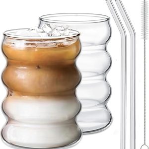 Sip in Style: Review of 14oz Drinking Glasses with Straws!