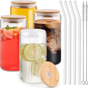 Sip in Style: Review of 16 oz Glass Cups with Lids & Straws for Every Occasion!