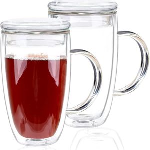 Sip in Style: Review of Double Walled Glass Coffee Mugs with Lids