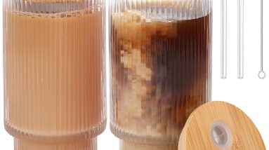Sip in Style: Review of Glass Cups with Bamboo Lids and Straws