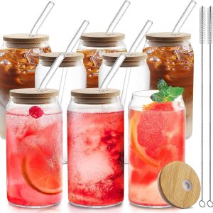 Sip in Style: Review of HOMBERKING's 8-Piece Glass Cup Set with Bamboo Lids