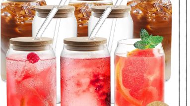 Sip in Style: Review of HOMBERKING's 8-Piece Glass Cup Set with Bamboo Lids