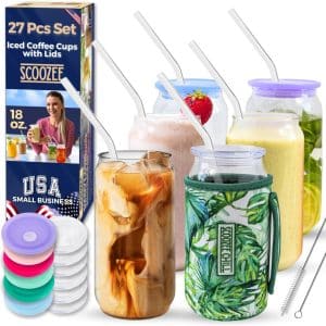 Sip in Style: Review of Scoozee Glass Cups – Perfect for Iced Coffee & Gifts!