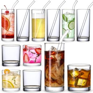 Sip in Style: Review of the 12 Pack Glass Cups with Straws for Every Drink Enthusiast