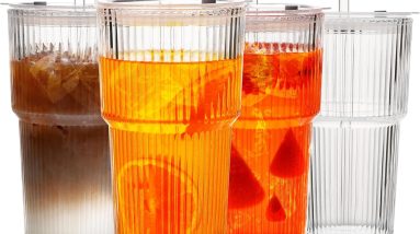Sip in Style: Review of Vintage 20Oz Ribbed Glass Tumblers with Lids and Straws