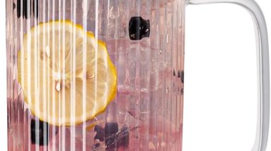 Sip in Style: The Ultimate 32oz Ribbed Glass Cup for Every Beverage!