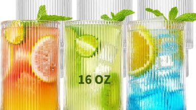Sip in Style: The Ultimate Review of 6 Pack Vintage Ribbed Drinking Glasses