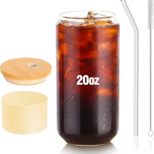 Sip in Style: The Ultimate Review of the 20 Oz Glass Tumbler with Straw and Bamboo Lid