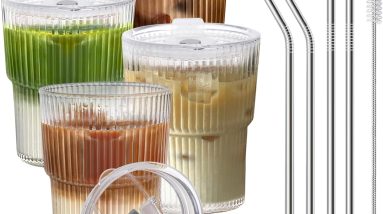 Sip in Style: Review of 13 OZ Glass Cups with Lids and Straws