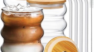 Sip in Style: Review of the 4 Pcs Bamboo Lid Drinking Glass Set